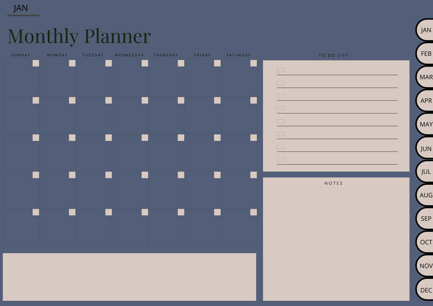 Monthly planner - Serenesyncplanner